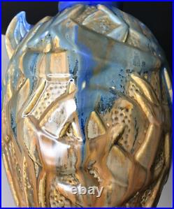 Grès émaillé VASE signé METENIER art déco Mid century vintage antique µ Grès émaillé VASE signé METENIER art déco Mid century vintage antique µ