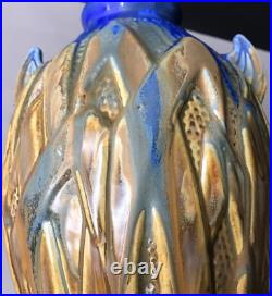 Grès émaillé VASE signé METENIER art déco Mid century vintage antique µ Grès émaillé VASE signé METENIER art déco Mid century vintage antique µ
