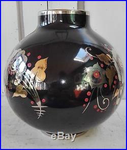 Gros Vase Boule En Faïence De Style Art Déco Boch La Louvière