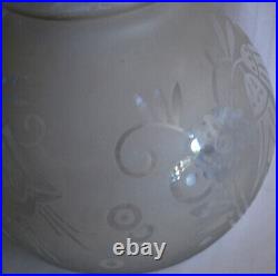 Gros vase boule art deco verre dégagé à l'acide LORRAIN FRANCE
