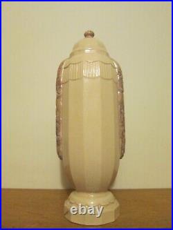 Groupe Vase Sculpture Ceramique Art Deco 1925 1930 Craquele Signe Dlg Sue & Mare