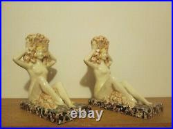 Groupe Vase Sculpture Ceramique Art Deco 1925 1930 Craquele Signe Dlg Sue & Mare