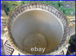 HB Quimper énorme vase Jarre decor Géométrique Art Déco 29,5cm de haut 28cm diam