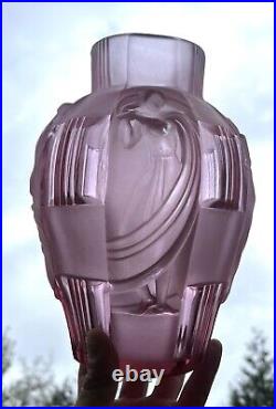 Hoffmann Vase Alexandrite Frau Nude Erotik Statue Femme Nu Nue Erotique Art Deco