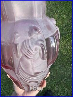 Hoffmann Vase Alexandrite Frau Nude Erotik Statue Femme Nu Nue Erotique Art Deco