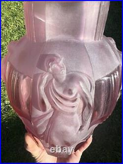 Hoffmann Vase Alexandrite Frau Nude Erotik Statue Femme Nu Nue Erotique Art Deco