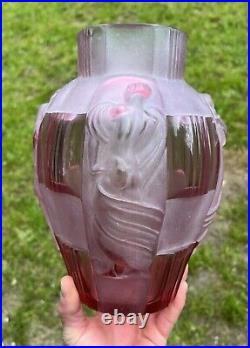 Hoffmann Vase Alexandrite Frau Nude Erotik Statue Femme Nu Nue Erotique Art Deco