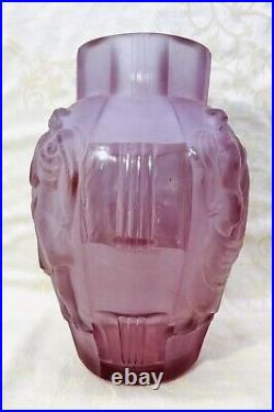 Hoffmann Vase Alexandrite Frau Nude Erotik Statue Femme Nu Nue Erotique Art Deco