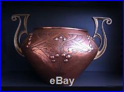 Important Et Rare Vase Cache Pot Art Nouveau R Yuge Jugendstil Period Wmf