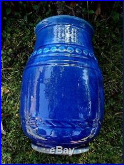 Important Vase Emile LENOBLE bleu Persan Art Déco c1930 Museum Interest