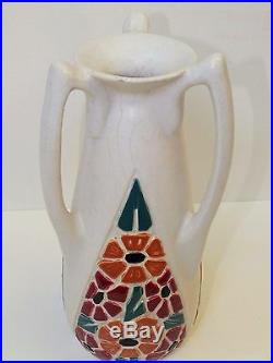Important vase amphore Art Déco aux 3 anses signé Octave LARRIEU (1881-1965)