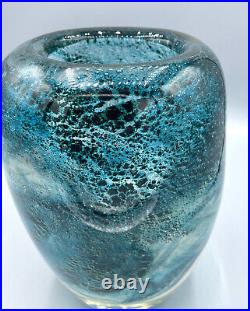 Imposant Vase En Verre Inclusion D'oxydes Metalliques Andre Thuret 1950 Art Deco