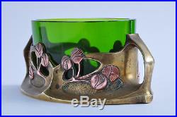 Jardinière Bronze verre Art Déco Art nouveau Jugendstil 1920 vase bauhaus