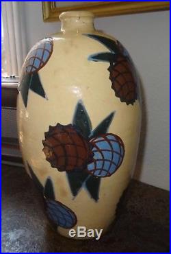 Jean Garillon Elchinger céramique grand vase de période art déco