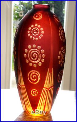 Joli et original vase art-deco Paul Nicolas d'argental, era daum galle 1900