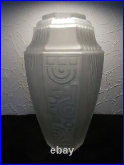 Jolie paire de vases en verre dépoque art deco 1920 ETALEUNE (LEUNE DAUM)