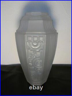 Jolie paire de vases en verre dépoque art deco 1920 ETALEUNE (LEUNE DAUM)