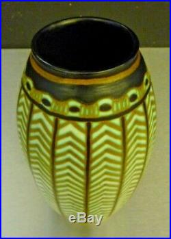 KERAMIS-Charles CATTEAU, vase art deco ceramique émaillée, adnet, pomone, primavera