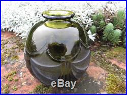 LEGRAS vase boule ART-DECO décor dégagé à l'ACIDE couleur FUME en très bon état