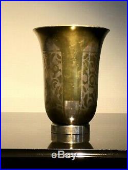 LUC LANEL vase pour Christofle ART DECO 1930s modernist era design machine age