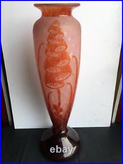 Le Verre Français Vase Digitales 1924/1927 Art Déco gallé daum