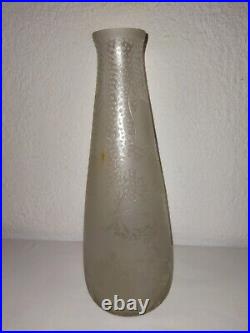 Leune Grand Vase Art Deco Verre Moulé Old Art Deco Pressed And Molded Glass Vase