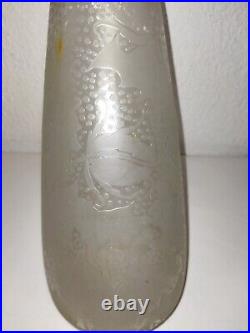 Leune Grand Vase Art Deco Verre Moulé Old Art Deco Pressed And Molded Glass Vase