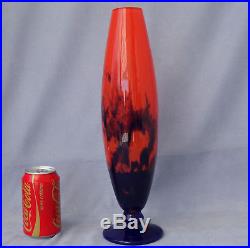 MULLER FRERES LUNEVILLE Grand Vase Fuseau Art Déco 1920-1930