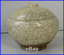 Madeleine SOUGEZ pour PRIMAVERA Vase Boule Art Déco Céramique Craquelée ca 1930