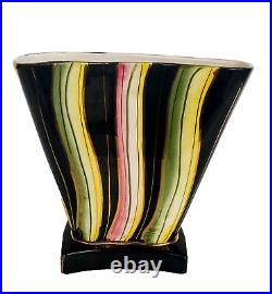 Magnifique Ancien Vase Art Deco H. Bequet Quaregnon Belgium