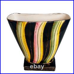 Magnifique Ancien Vase Art Deco H. Bequet Quaregnon Belgium