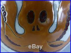 Magnifique Vase Boule Emaux Style Art Deco Pieuvre Style Mycenien Crete Grec
