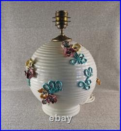 Magnifique Vase Lampe Art Déco En Céramique De Saint Radegonde