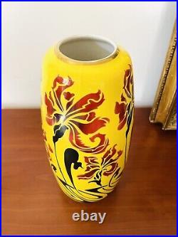 Magnifique Vase Manufacture Impériale Royale De Nimy Période Art Déco