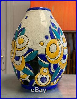 Magnifique vase art deco Keramis BOCH frères à La Louvière