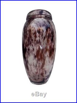 Manner of Charles Schneider Impressive Glass Amethyst inclusions Vase Art Deco
