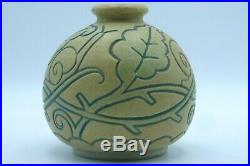 Mougin Nancy Ventrillon vase boule céramique Art Déco décor d'escargots