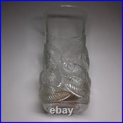 N23.157 vase cristal art déco 1930 France fleur verre bureau transparent