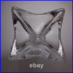 N23.158 vase cristal art déco 1930 France fleur verre bureau table transparent