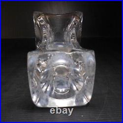 N23.158 vase cristal art déco 1930 France fleur verre bureau table transparent