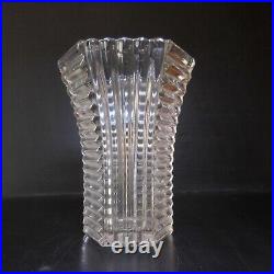N23.248 vase vintage art déco verre blanc opaque transparent made in France