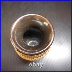 N9052 Vase miniature céramique poterie sculpture cylindre art déco fait main