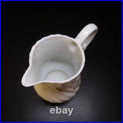 N9519 porcelaine fine pichet vase blanc dorure or fin art déco table fleur