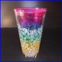 N9578 récipient vase gobelet plastique gel multicolore art déco design table
