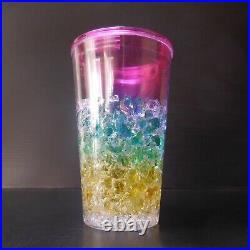 N9578 récipient vase gobelet plastique gel multicolore art déco design table