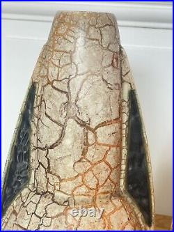 Paire de Vase Art Déco à décor de feuilles Aspect Craquelé Arts & Crafts