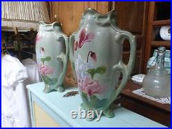 Paire de grands Vase Art Déco - Keller & Guérin Luneville haut 33.5 cm