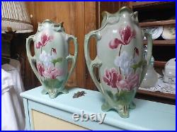 Paire de grands Vase Art Déco - Keller & Guérin Luneville haut 33.5 cm