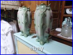 Paire de grands Vase Art Déco - Keller & Guérin Luneville haut 33.5 cm