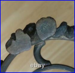 Paire de supports bronze signés BACCARAT / Art Nouveau / Pied de vase déco